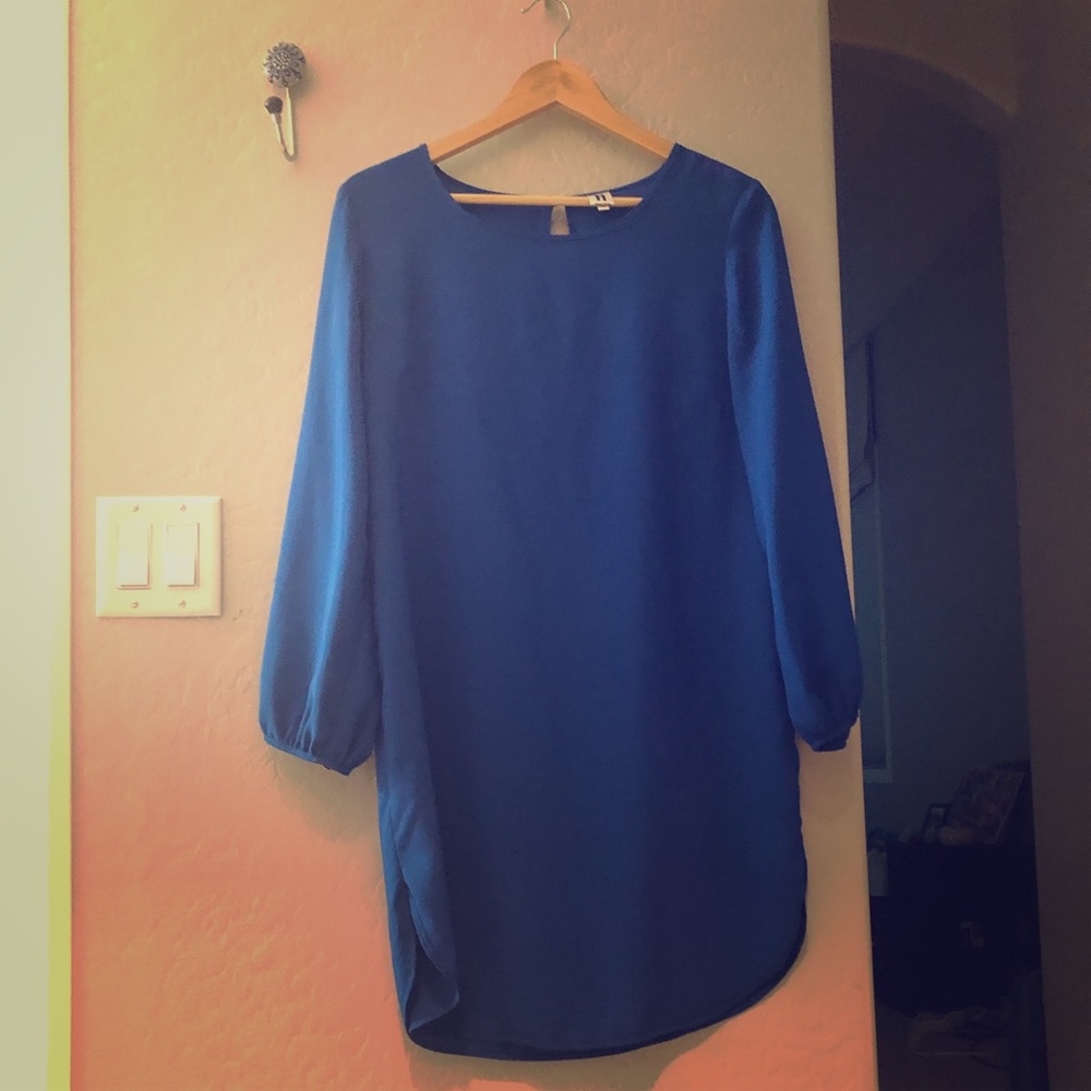 Blue shift dress